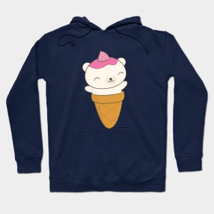 Polar Bear Ice Cream Cone T-Shirt Hoodie